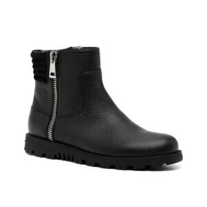 Gucci GG Black Pebbled Leather Women's Ankle Boots EU 38
